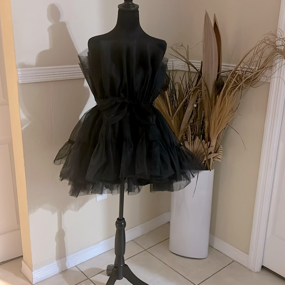 Women/ girl black tulie dress